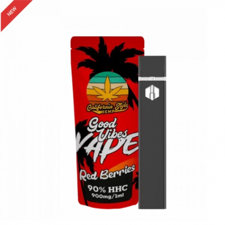 Vaper desechable HHC Red Berries 1ml California Style Iguana CBD Vapeador desechable